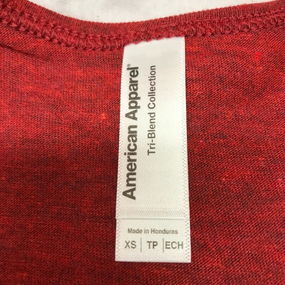 NEW 2 Pack American Apparel TriBlend Tri Blend Red Tank Top Small XS - Picture 8 of 9